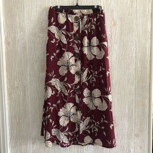 Floral Midi Skirt